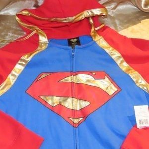 DC Superman Hoodie with Gold Detailing Ladies Jr 11/13